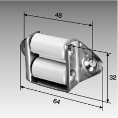 Gurt-Leitrolle, waagerecht, fr 23 mm-Gurte