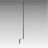 Knickkurbel, Alu-Rohr � 15,7 /12,0 mm, mit Clip